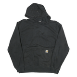 CARHARTT Mens Black Hoodie L Cotton Blend Pullover Workwear Casual