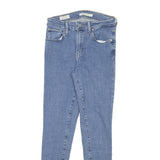 LEVI'S 721 Womens Slim Blue Denim Light W24 L26 Skinny Jeans Zip Closure