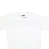 PALM ANGELS Mens White Black Graphic T-Shirt M Short Sleeve Crew Neck Logo Print