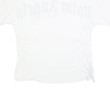 PALM ANGELS Mens White Black Graphic T-Shirt M Short Sleeve Crew Neck Logo Print