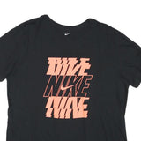 NIKE Mens Black Graphic T-Shirt L Short Sleeve Crew Neck Sportswear