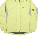 JACK WOLFSKIN Womens Yellow & Grey Outdoor Jacket UK 10 Polyester Blend Zip