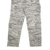 VANGUARD Mens Cotton Blend Grey & Cream Camouflage Regular Fit Cargo Trousers