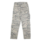 VANGUARD Mens Cotton Blend Grey & Cream Camouflage Regular Fit Cargo Trousers