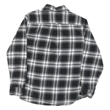 JACHS Mens Black & White Check Shirt M Button Long Sleeve Casual Cotton Blend