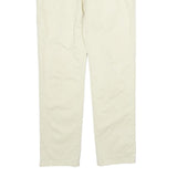 TOMMY HILFIGER Mens Cotton Cream Regular Straight Trousers W32 L31 Casual