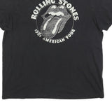 THE ROLLING STONES Womens Black 1981 American Tour Graphic T-Shirt XL Short