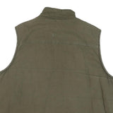 LEE Mens Green Cotton Blend Quilted Jacket 2XL Zip Front Relaxed Fit Workwear