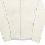 THE NORTH FACE Womens White Fleece Jacket S Polyester Outdoor Zip Up Slim Fit