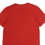 ADIDAS Mens Red Graphic T-Shirt S Short Sleeve Crew Neck Climalite