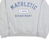 Womens Grey Sweatshirt Mathletic Department Crew Neck L Casual Cotton Blend