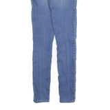 TRUE RELIGION Womens Slim Skinny Denim Light W27 L34 Blue Cotton Blend Zip Jeans