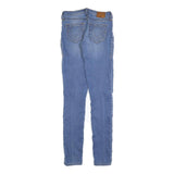 TRUE RELIGION Womens Slim Skinny Denim Light W27 L34 Blue Cotton Blend Zip Jeans