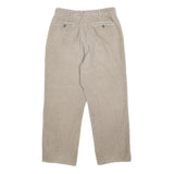 M. GORDON Mens Cotton Beige Relaxed Straight Trousers W30 L28 Casual