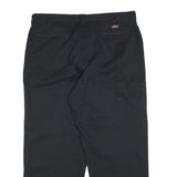 DICKIES Mens Relaxed Black Cotton Blend Trousers W40 L30 Workwear Zip Closure