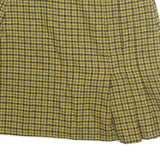 HOBBS Womens Yellow & Black Check Mini Cotton Blend Skirt UK 8 Classic Style