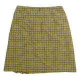 HOBBS Womens Yellow & Black Check Mini Cotton Blend Skirt UK 8 Classic Style