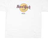 HARD ROCK CAFE Mens White Paris Graphic T-Shirt XL Short Sleeve Crew Neck