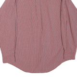 NAUTICA Mens Red & White Check Long Sleeve Shirt M Classic Button Down Cotton