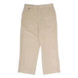 NORDSTROM Mens Cotton Beige Classic Straight Trousers W32 L31 Casual Elegant Zip