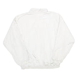 METRO WEAR Mens White Jacket M Nylon Colourblock Zip Casual Outerwear