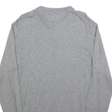 TOMMY HILFIGER Mens Grey Cotton Blend Plain Crew Neck Basic Knit Jumper L Casual