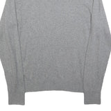 TOMMY HILFIGER Mens Grey Cotton Blend Plain Crew Neck Basic Knit Jumper L Casual
