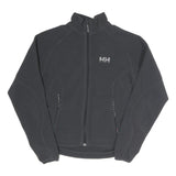 HELLY HANSEN Womens Black Fleece Jacket S Cotton Blend Zip Casual Outdoor Warm