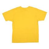 ADIDAS Mens Yellow XL Cotton Blend Graphic T-Shirt Crew Neck Short Sleeve