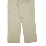 DICKIES Mens Regular Beige Polyester Blend Regular Fit Trousers W34 L30 Workwear