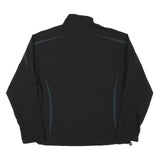 NEW BALANCE Mens Black & Grey Athletic Jacket L Polyester Blend Zip Sportswear