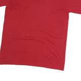 GENUINE MERCHANDISE Mens Red Reds Graphic T-Shirt M Short Sleeve Henley Neck