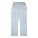 CARHARTT Mens Jeans Blue Regular Straight Denim Light W28 L32 Zip Cotton Blend