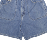 LEE Womens Denim Blue Casual Shorts M W24 Elastic Waist Relaxed Fit