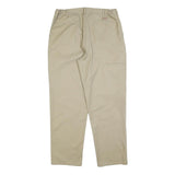 DICKIES Mens Cotton Blend Beige Regular Fit Straight Trousers W34 L32 Workwear