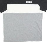 PUMA Mens Black & White & Grey Modern T-Shirt M Short Sleeve Crew Neck Logo