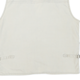 Mens Cream Cotton Blend Outdoor Waistcoat L Sleeveless Zip Pockets Relaxed Fit