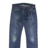 CARHARTT Mens Regular Blue Denim Jeans W34 L33 Button Closure Classic Fit
