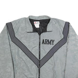 SKILCRAFT Mens Grey Army Nylon Track Jacket L Lightweight Zip Closure