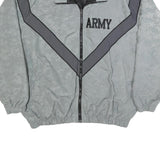 SKILCRAFT Mens Grey Army Nylon Track Jacket L Lightweight Zip Closure