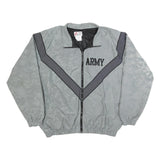 SKILCRAFT Mens Grey Army Nylon Track Jacket L Lightweight Zip Closure