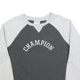 CHAMPION Womens Grey & Dark Grey Cotton Blend Crew Neck M Sweatshirt Casual