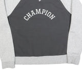 CHAMPION Womens Grey & Dark Grey Cotton Blend Crew Neck M Sweatshirt Casual