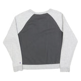 CHAMPION Womens Grey & Dark Grey Cotton Blend Crew Neck M Sweatshirt Casual