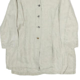 BOGNER Womens Cream Cotton Blend Button Jacket M Plain Light Stylish