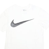 NIKE Mens White L Graphic T-Shirt Short Sleeve Crew Neck Sportswear Casual