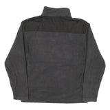 NEW BALANCE Mens Black & Dark Grey Athletic Zip Jacket M Polyester Blend