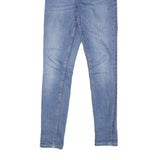 GUESS Womens Slim Fit Blue Denim Jeans Cotton Blend Zip W24 L28 Skinny Style