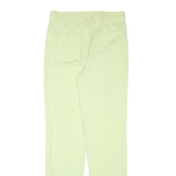 MARIE VALOIS Womens Cotton Blend Slim Cream Trousers W32 L34 Zip Fit