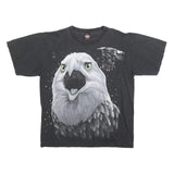 ROCK EAGLE Single Stitch Mens Black Eagle Graphic T-Shirt L Short Sleeve